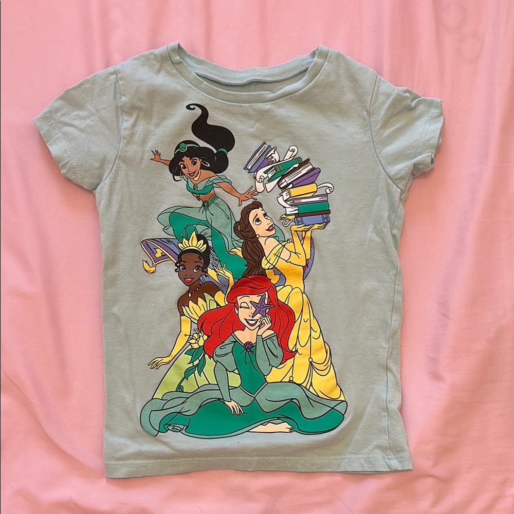 Disney Gray and Green Cartoon Character Tee